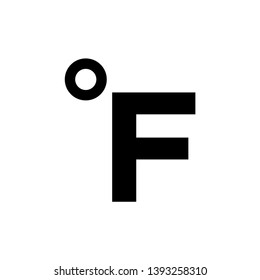 Fahrenheit icon. Air Conditioning Related Vector.