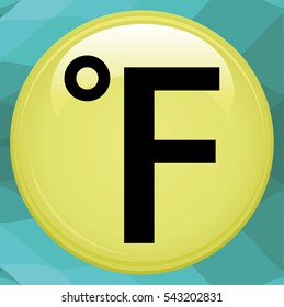 Fahrenheit icon flat