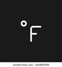 Fahrenheit icon isolated on black background. Temperature symbol modern, simple, vector, icon for website design, mobile app, ui. Vector Illustration