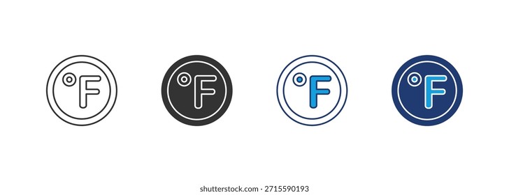 Fahrenheit-SymbolSammlung mehrerer Stile festlegen