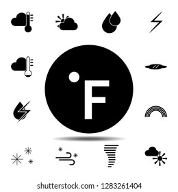 fahrenheit icon. Simple glyph vector of weather set for UI and UX, website or mobile application
