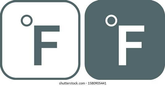 Fahrenheit icon. Fahrenheit symbol. Vector illustration