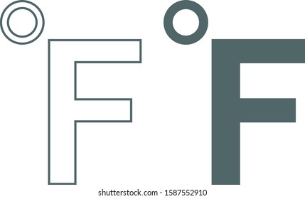 Fahrenheit icon. Fahrenheit symbol. Vector illustration