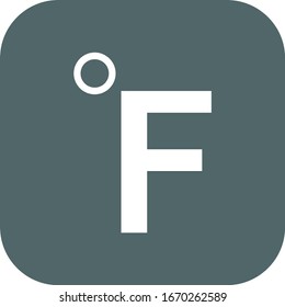 Fahrenheit icon. Fahrenheit symbol. Vector illustration