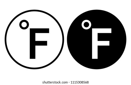 Fahrenheit icon. Vector illustration