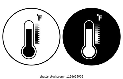 Fahrenheit icon. Vector illustration