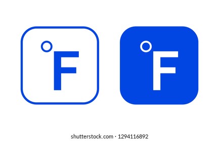 Fahrenheit icon. Vector illustration