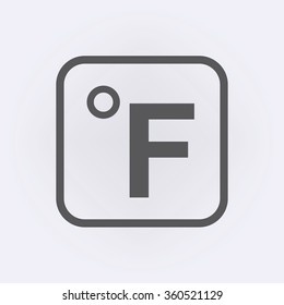Fahrenheit icon . Vector illustration