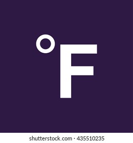 Fahrenheit icon . Vector illustration