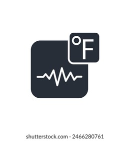 fahrenheit icon. vector.Editable stroke.linear style sign for use web design,logo.Symbol illustration.