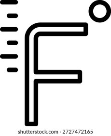 fahrenheit line icon illustration vector