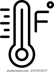fahrenheit line icon illustration vector