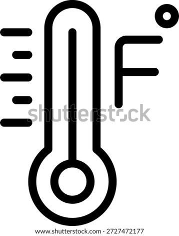 fahrenheit line icon illustration vector
