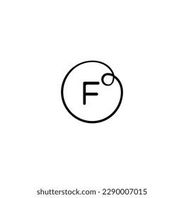 Diseño de iconos de estilo de línea Fahrenheit