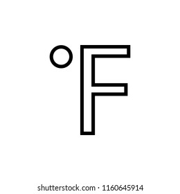 fahrenheit sign icon. Element of weather sign for mobile concept and web apps icon. Thin line icon for website design and development, app development