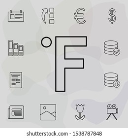 fahrenheit sign icon. Universal set of web for website design and development, app development