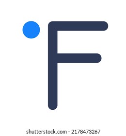Fahrenheit Sign with Shady Icon