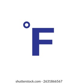  Icono de contorno editable del símbolo de Fahrenheit, ícono de Clima sobre fondo blanco.