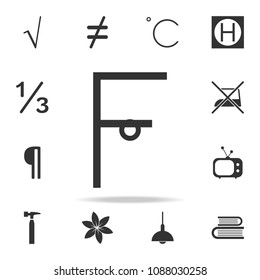 fahrenheit symbol temperature icon. Detailed set of web icons and signs. Premium graphic design. One of the collection icons for websites, web design, mobile app on white background