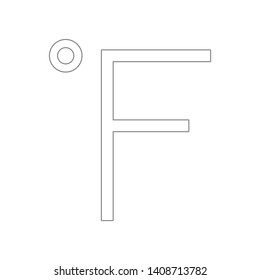 fahrenheit symbol temperature icon. Element of web for mobile concept and web apps icon. Outline, thin line icon for website design and development, app development