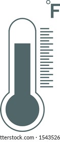 Fahrenheit temperature icon. Vector illustration