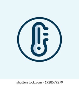 Fahrenheit thermometer line icon. Temperature diagnostic sign. Fever measuring symbol. Quality design element. Linear style fahrenheit thermometer icon. Editable stroke. Vector