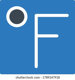 Icono de color de glifo vector Fahrenheit 