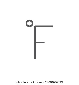 Fahrenheit vector icon. Element of weather for mobile concept and web apps illustration. Thin line icon for website design and development. Vector icon
