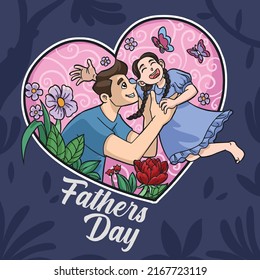 concepto del día de la hija del padre