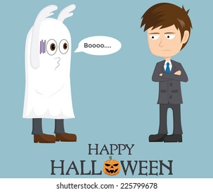 Fail Businessman Ghost At Halloween Day