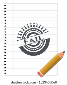 Fail drawn in pencil. Vector Illustration. Detailed.