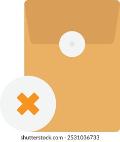 Fail Error Problem Icon Vector Flat Illustration