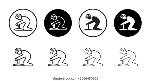 Icono de falla o falla signo de Vector de contorno simple