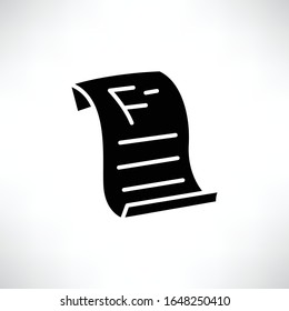 fail grade result, exam or academic result icon vector
