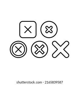 Fail Icon Set Vector Symbol Design Illustration