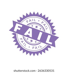 Fail Letter Rubber Stamp Template Design