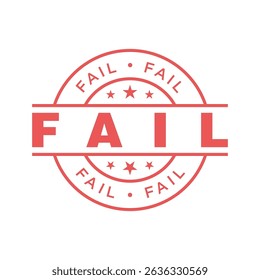 Fail Letter Rubber Stamp Template Design