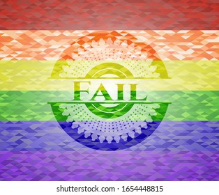 Fail-Light-Farben-Emblem. Vektorillustration Illustration.Mosaik.