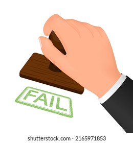 Fail red stamp on white background. White background. Vector illustration