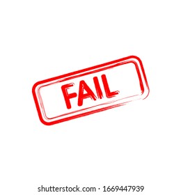Fail seal. Vector illustration in flat design