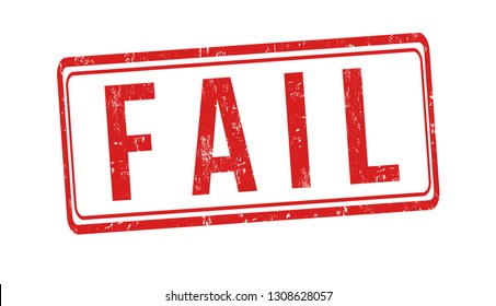 Fail Sign Stamp On White Background Stock Vector (Royalty Free) 1308628057