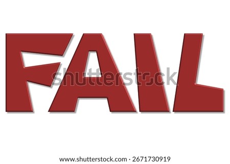 Fail sign vector on white background
