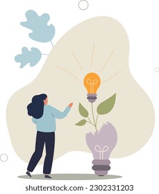 Fail to success, aspiration and effort to invent new innovation, learn from mistake or motivation to success.flat vector illustration.