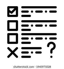 fail task of audit line icon vector. fail task of audit sign. isolated contour symbol black illustration