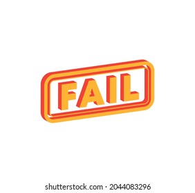Fallo, arte vectorial en blanco