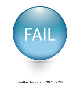Fail word blue button 