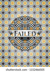 Failed arabic emblem. Arabesque decoration.