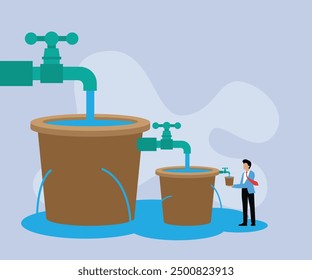 Failed business. administrative planning problems, Stages of the planning process 2d flat vector illustration