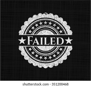 Failed chalkboard emblem