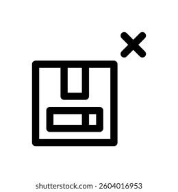 Failed delivery. Editable stroke vector icon.